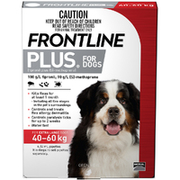 Frontline Plus Extra Large Dog 40-60kg Red Topical Tick & Flea Control 3 Pack