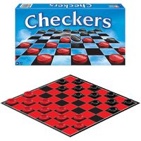 Winning Moves Checkers Set Classic Board Game 2-Players Ages 6+ (WIN01243)