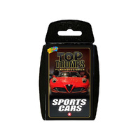 Top Trumps Sports Cars Card Game 2+ Players Ages 6+ (WMA044325)