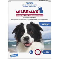 Milbemax Dog Over 5kg Broad Spectrum Allwormer Tablets 2 Pack