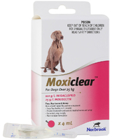 Moxiclear Fleas & Worms Treatment for Dogs Over 25kg Pink 3 Pack