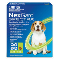 Nexgard Spectra Dogs Chewables Tick & Flea Treatment 7.6-15kg 3 Pack