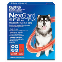 Nexgard Spectra Dogs Chewables Tick & Flea Treatment 30.1-60kg 6 Pack