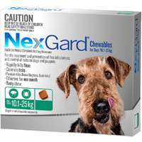 Nexgard Large Dogs Tasty Chews Tick & Flea Treatment 10.1-25kg 3 Pack