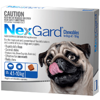 Nexgard Small Dogs Tasty Chews Tick & Flea Treatment 4.1-10kg 3 Pack