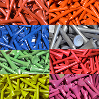 100 x 5.5CM WOODEN TEES - MULTIPLE COLOURS AVAILABLE