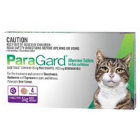 Paragard Cat & Kittens Allwormer Treatment & Control Tablets 4 Pack
