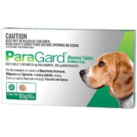 Paragard Medium Dogs Allwormer Treatment & Control Tablets 10 Kg 4 Pack 