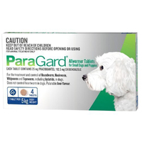 Paragard Small Dogs Allwormer Treatment & Control Tablets 5Kg 4 Pack 
