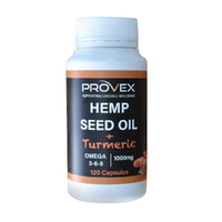 Provex Hemp Seed Oil + Turmeric Daily Supplement 1000mg 120 Caps