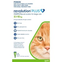Revolution Plus Spot On Treatment for Large Cats 5-10kg Green 3 Pack