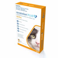 Revolution Plus Spot On Treatment for Medium Cats 2.5-5kg Orange 6 Pack