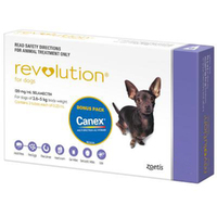 Revolution 2.6-5kg Small Dog Parasite Wormer Treatment Purple 3 Pack (W)