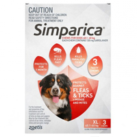 Simparica 40.1-60kg Extra Large Dog Tick & Flea Treatment 3 Pack 