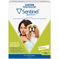 Sentinel Spectrum Small Dogs Flea Treatment Tasty Chews Green 6 Pack