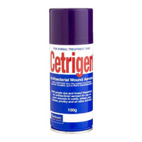 Virbac Cetrigen Aero Antibacterial Wound Spray Protection 100g