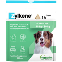 Zylkene Relax & Calm Supplement for Dogs 225mg Up to 30kg 14 Chews 