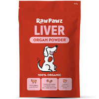 Raw Pawz Liver Organ Organic Powder for Dogs 105g