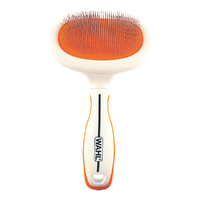 Wahl Large Slicker Brush Soft Grip for Cats & Dogs White Orange