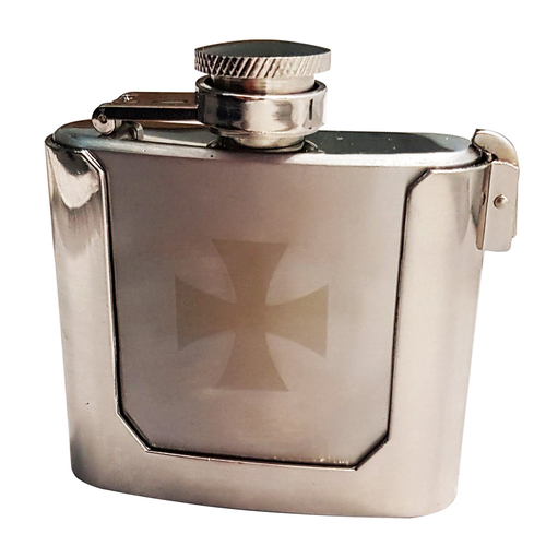 Fury Belt Buckle Hip Flask Iron Cross Engraved 60ml (13640)