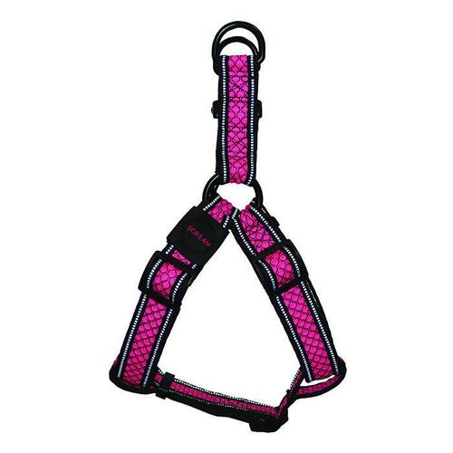 Scream Reflective Step In Dog Harness Loud Pink Medium 2.5 x 50-72cm