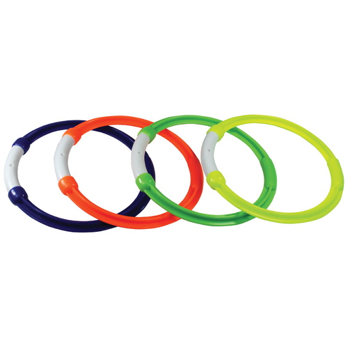 LAND AND SEA PALM BEACH - SET OF 4 POOL DIVE RINGS  - BEACH SAND FUN