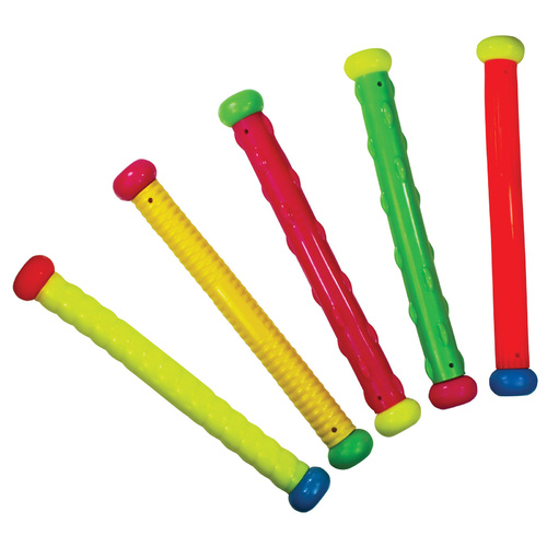 LAND AND SEA PALM BEACH - SET OF 5 POOL DIVE STICKS SOFT  - POOL PARTY FUN