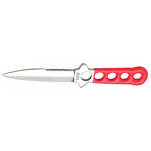 LAND & SEA FANCY DIVE KNIFE 420SS (RED HANDLE) - DIVE KNIFE SEA