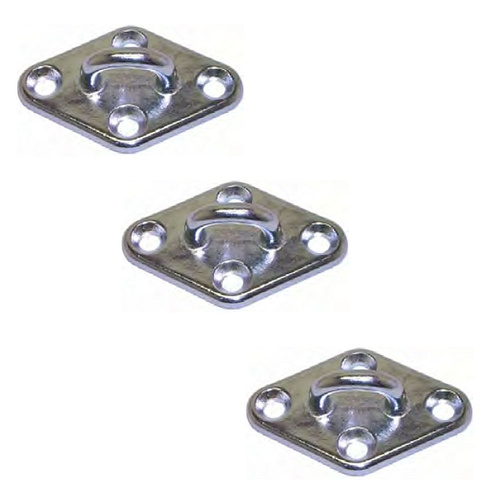 3 PACK BRIDCO PAD EYE DIAMOND - STAINLESS STEEL - 60MM, 90MM OR 100MM (A-2621)