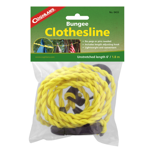 COGHLANS BUNGEE CLOTHESLINE - NO PEGS OR PINS NEEDED (COG 0433)