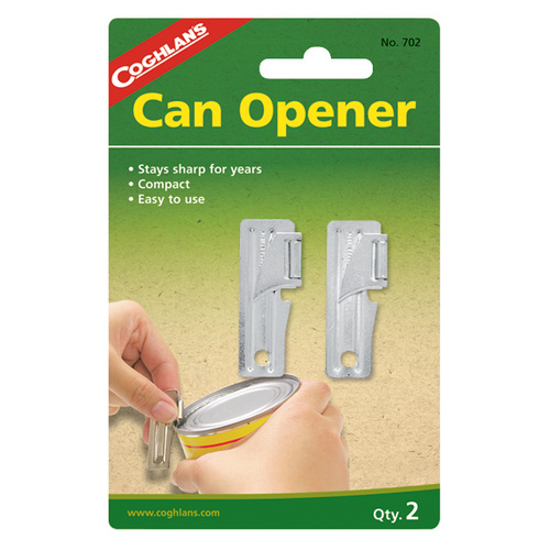 COGHLANS G.I. CAN OPENER - PACK OF 2 - NICKEL PLATED GREAT FOR CAMPING (COG 702)