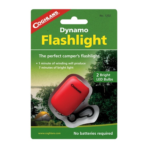 COGHLANS DYNAMO FLASHLIGHT - NO BATTERIES NEEDED (COG 1202)