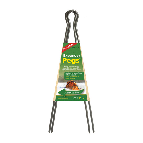 COGHLANS 12 INCH EXPANDER PEG - PACK OF 2 - FOR USE WITH TENTS (COG 1573)