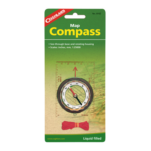 COGHLANS MAP COMPASS - LIQUID FILLED HOUSING - GREAT FOR THE OUTDOORS (COG 8162)