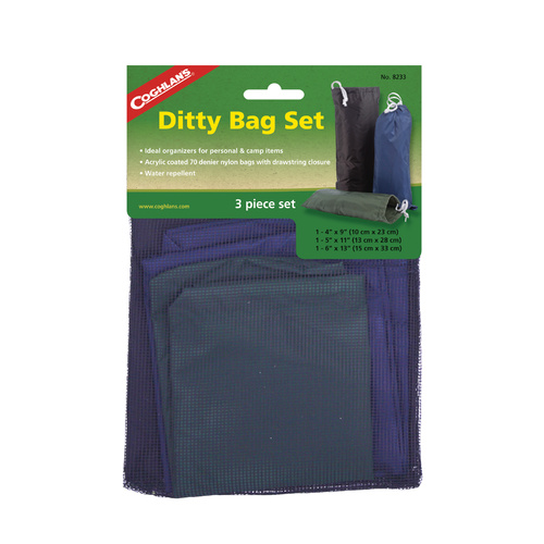COGHLANS DITTY BAG SET - PACK OF 3 - ACRYLIC COATED 70-DENIER NYLON (COG 8233)
