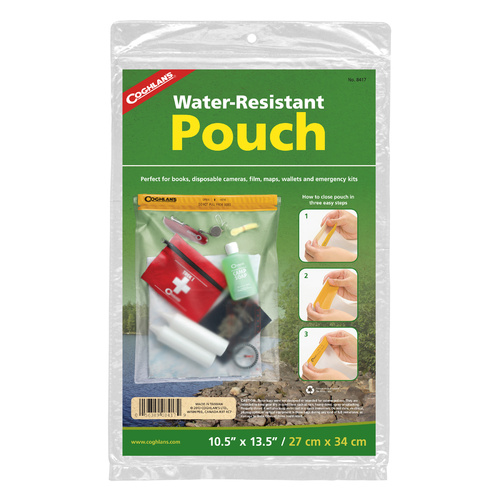 COGHLANS WATER RESISTANT POUCH 10.5 X 13.5 INCH - STRONG VINYL POUCH (COG 8417)