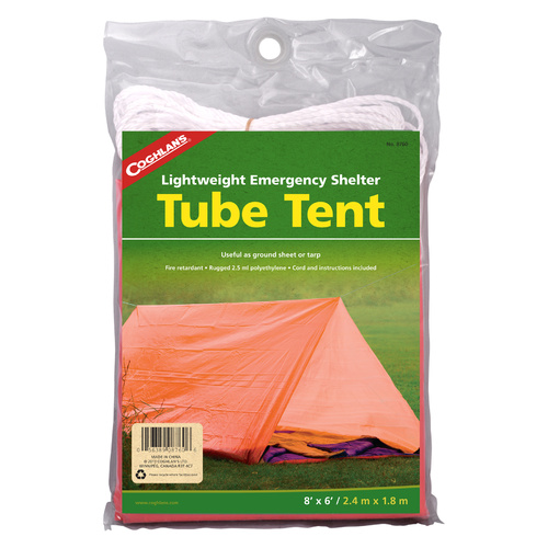 COGHLANS EMERGENCY TUBE TENT SHELTER - FIRE RETARDANT (COG 8760)