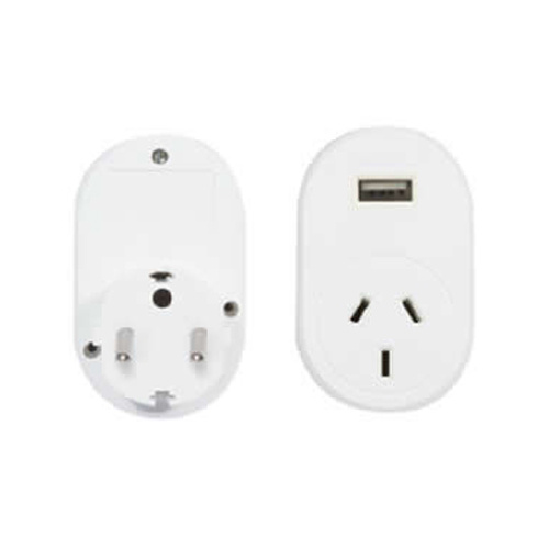 OSA BRANDS EURO TRAVEL ADAPTOR WITH USB - POWER ADAPTOR (OSA TAEUR002)