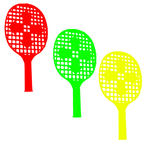 BUFFALO SPORTS TOTEM TENNIS BAT - HEAVY DUTY PLASTIC - MULTIPLE COLOURS (BAT004)