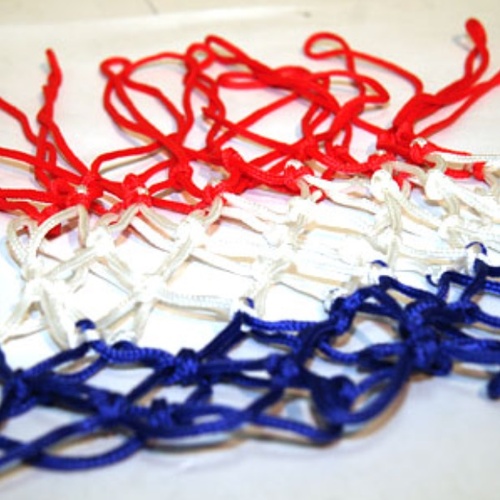 BUFFALO SPORTS STANDARD NYLON BASKETBALL NET - WHITE OR RED/WHITE/BLUE (BASK046)