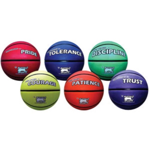 BUFFALO SPORTS SET 2 PREMIUM RUBBER BASKETBALLS - 6 BALLS (CORVAL004)