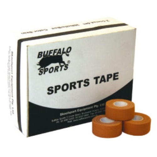 BUFFALO SPORTS STRETCH SPORTS TAPE 25MM X 4.5M - 36 ROLLS BULK BOX (FIRST034)