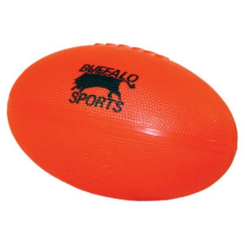 BUFFALO SPORTS PVC SKILL RUBBER AFL FOOTBALL - RED / YELLOW