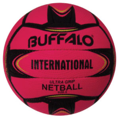BUFFALO SPORTS INTERNATIONAL ULTRA GRIP NETBALL - SIZE 5 - MULTIPLE COLOURS