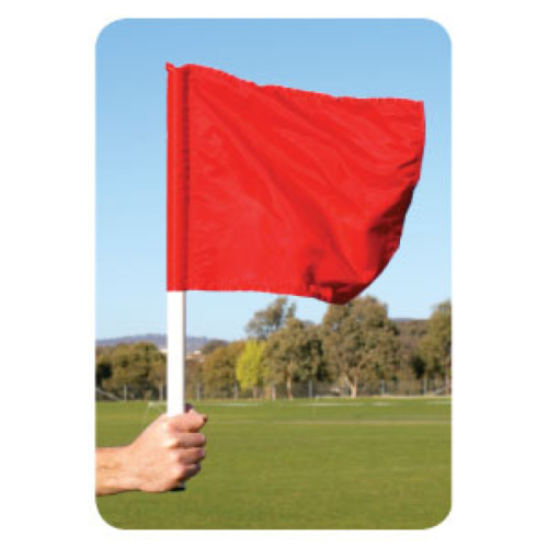 BUFFALO SPORTS REFEREE RUGBY LEAGUE / UNION FLAGS - RED - PAIR (RUG083x)