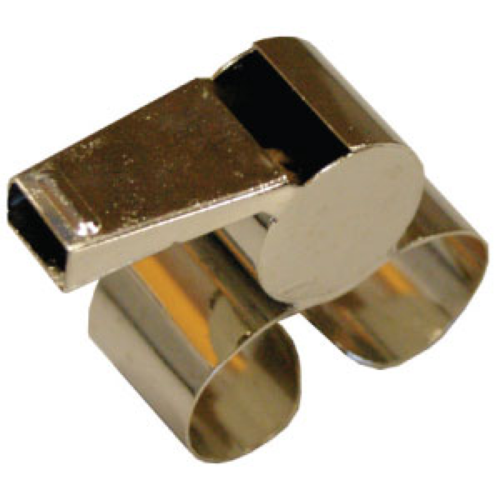 BUFFALO SPORTS LARGE METAL WHISTLE WITH FINGER GRIP S477/58.5 (WHI008)