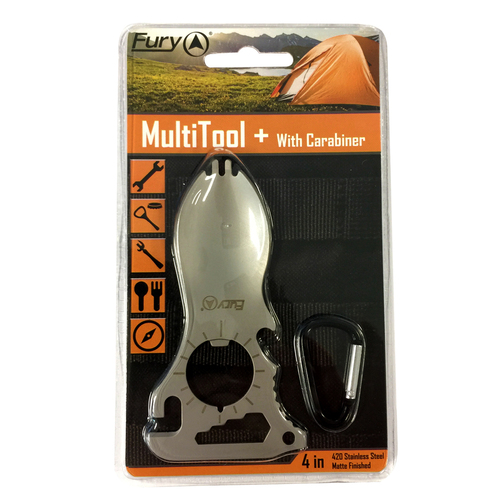 Fury Stainless Steel Multi Tool w/ Carabiner Clip (32360)