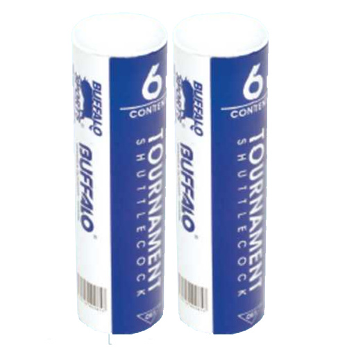 BUFFALO SPORTS NYLON SHUTTLES - PACK OF 12 - DOUBLE LAYERED CORK HEAD (BAD040)