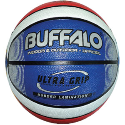 BUFFALO SPORTS HYPER-LITE CELLULAR R/W/B BASKETBALL - SIZE 6 OR SIZE 7