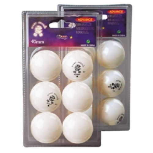 BUFFALO SPORTS CUP 1 STAR TABLE TENNIS BALLS - 6 PACK - YELLOW / WHITE (TAB111)